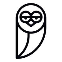 icône de hibou fatigué, style de contour vecteur