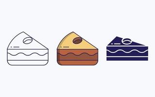 ligne de pâtisserie et icône de glyphe, illustration vectorielle vecteur