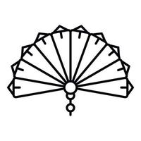 icône de ventilateur de poche en papier, style de contour vecteur