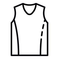 icône de gilet de basket-ball, style de contour vecteur