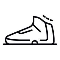 icône de chaussure de basket-ball, style de contour vecteur