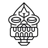 icône d'idole tiki, style de contour vecteur