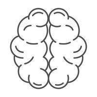 icône de cerveau d'esprit, style de contour vecteur