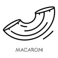 icône de macaronis, style de contour vecteur