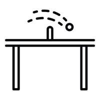 icône de tennis de table, style de contour vecteur