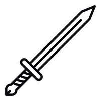 icône d'épée, style de contour vecteur