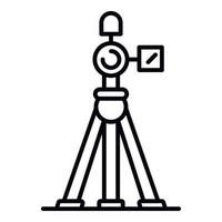 caméra vidéo sur l'icône de trépied, style de contour vecteur