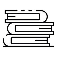 icône de pile de livre, style de contour vecteur
