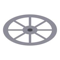 icône de roue à rouleaux, style isométrique vecteur