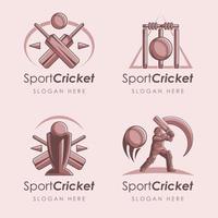 collection de logos de cricket vecteur