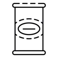 icône de boîte de conserve, style de contour vecteur
