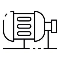 icône de moteur d'irrigation, style de contour vecteur