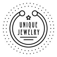 logo de bijoux de bracelet unique, style de contour vecteur