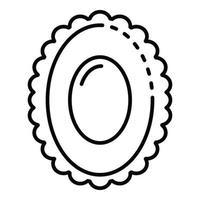 icône de litchis, style de contour vecteur
