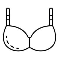 icône de soutien-gorge, style de contour vecteur