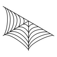 icône de toile d'araignée murale, style de contour vecteur