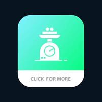 balance de la machine pesant la conception de l'icône de l'application mobile vecteur