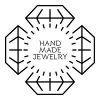 logo de bijoux faits à la main, style de contour vecteur