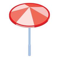 icône de parapluie de plage, style isométrique vecteur
