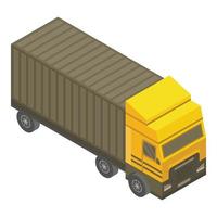 icône de camion cargo, style isométrique vecteur