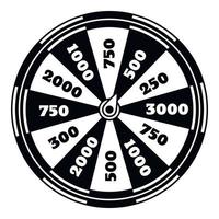 icône de roue de fortune en rotation, style simple vecteur