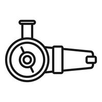 vecteur de contour d'icône de machine de meulage. meuleuse scie