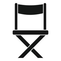 vecteur simple d'icône de chaise de directeur. film de scénario