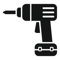 vecteur simple d'icône de perceuse électrique. outil à main