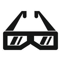 vecteur simple d'icône de lunettes 3d de cinéma. film vidéo