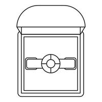 anneau dans une icône de boîte cadeau, style de contour vecteur