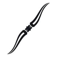 lancer l'icône du couteau ninja, style simple vecteur