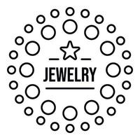 logo de bijoux étoiles, style de contour vecteur