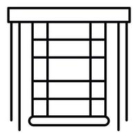 icône de fenêtre aveugle, style de contour vecteur