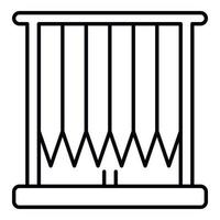 icône de persiennes verticales, style de contour vecteur