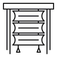 icône de persiennes abstraites, style de contour vecteur