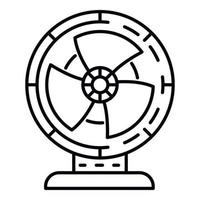 icône de ventilateur d'air, style de contour vecteur