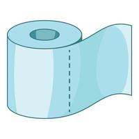 icône de papier toilette, style cartoon vecteur