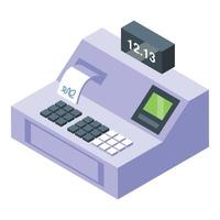 vecteur isométrique d'icône d'équipement de paiement. identification numérique