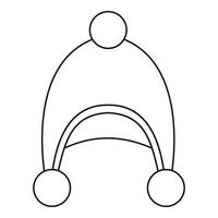 icône de chapeau chaud, style de contour vecteur