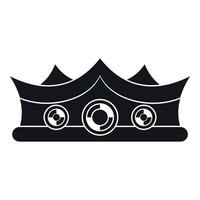 icône de couronne de roi, style simple vecteur