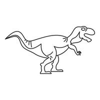icône de tyrannosaure, style de contour vecteur