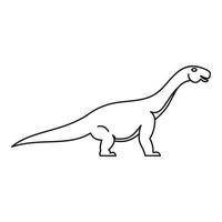 icône de titanosaure, style de contour vecteur