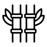 vecteur de contour d'icône de plante de bambou. usine de kyoto