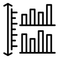 vecteur de contour d'icône de tendance d'affaires web. moteur de service