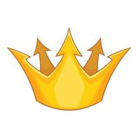 icône de couronne de prince, style cartoon vecteur