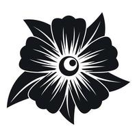 icône de fleur, style simple vecteur