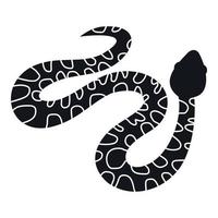 icône de serpent tacheté, style simple vecteur