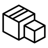 vecteur de contour d'icône de boîte de meubles. service de déménagement