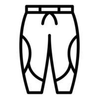 vecteur de contour d'icône de pantalon d'athlète. entraînement de mode