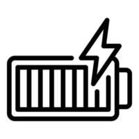 vecteur de contour d'icône de batterie électrique. niveau d'énergie